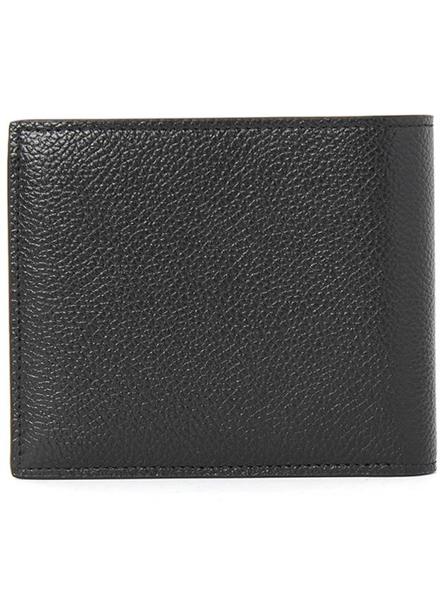 Luxury Balenciaga Trending 2025 Logo Print Leather Half Wallet Black