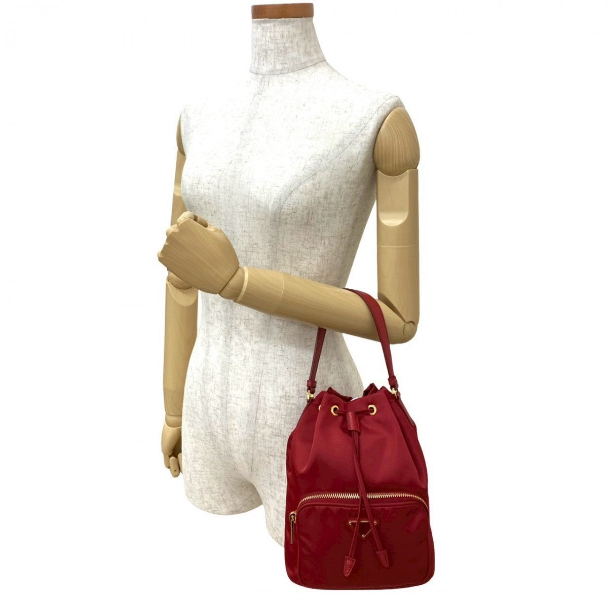 PRADA Shoulder Bag Nylon Red duet