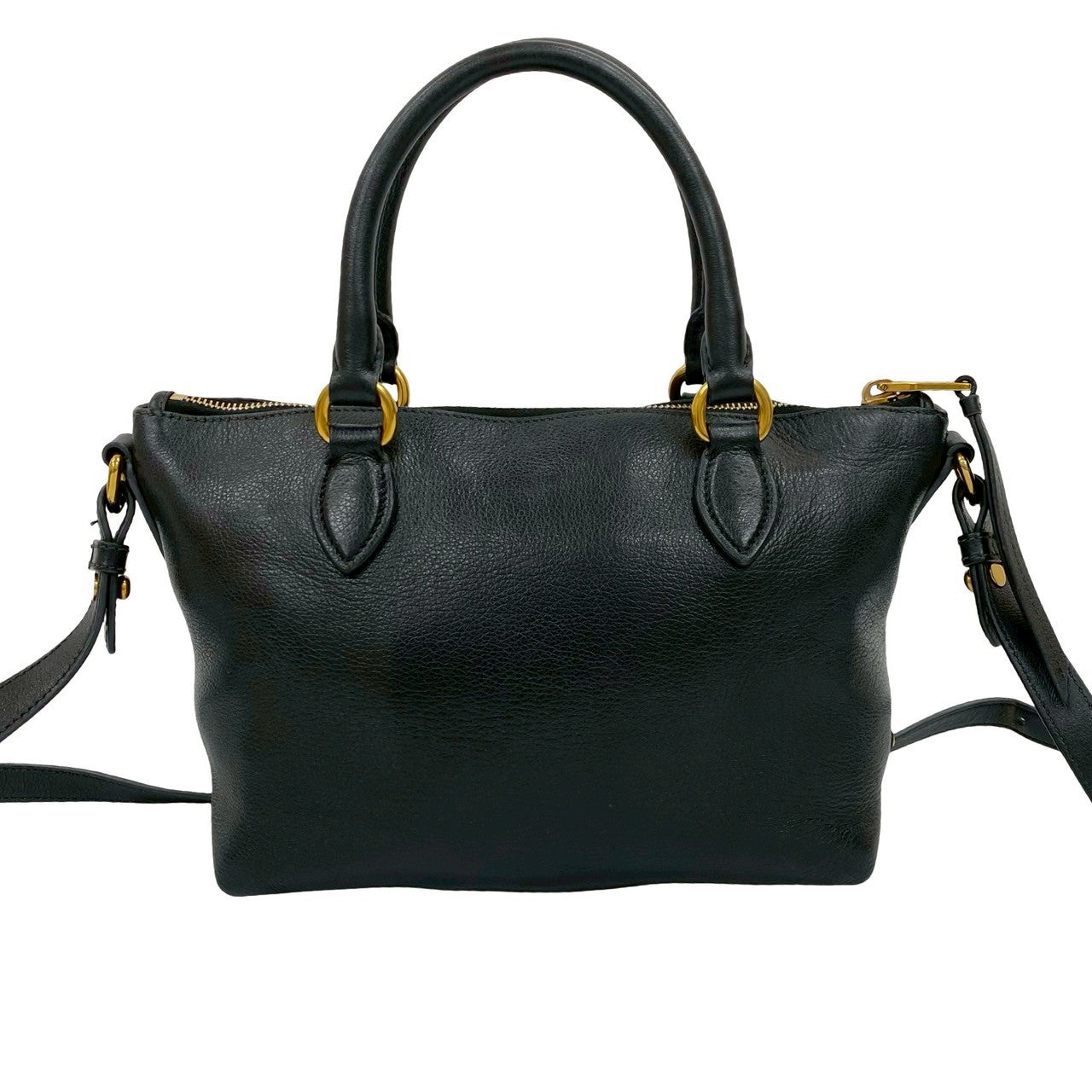PRADA Shoulder Bag leather black