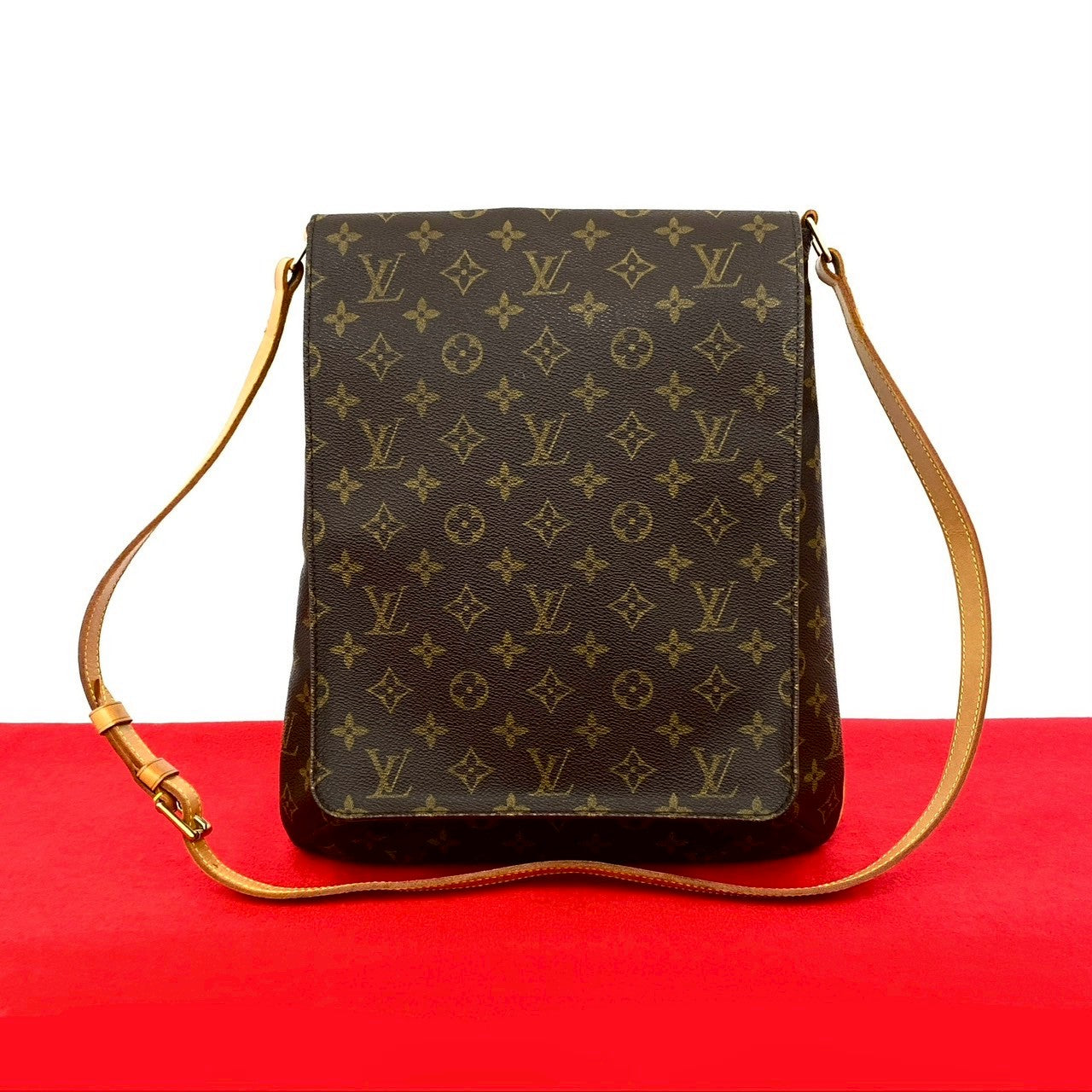 LOUIS VUITTON Shoulder Bag leather Brown Mtte