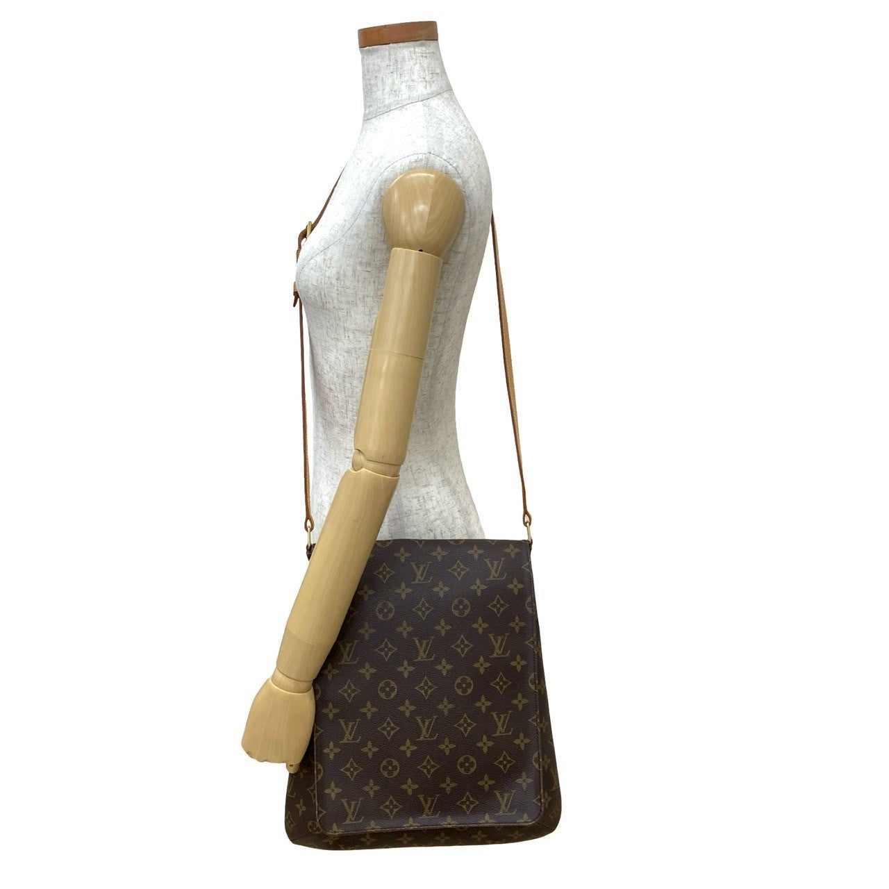 LOUIS VUITTON Shoulder Bag leather Brown Mtte