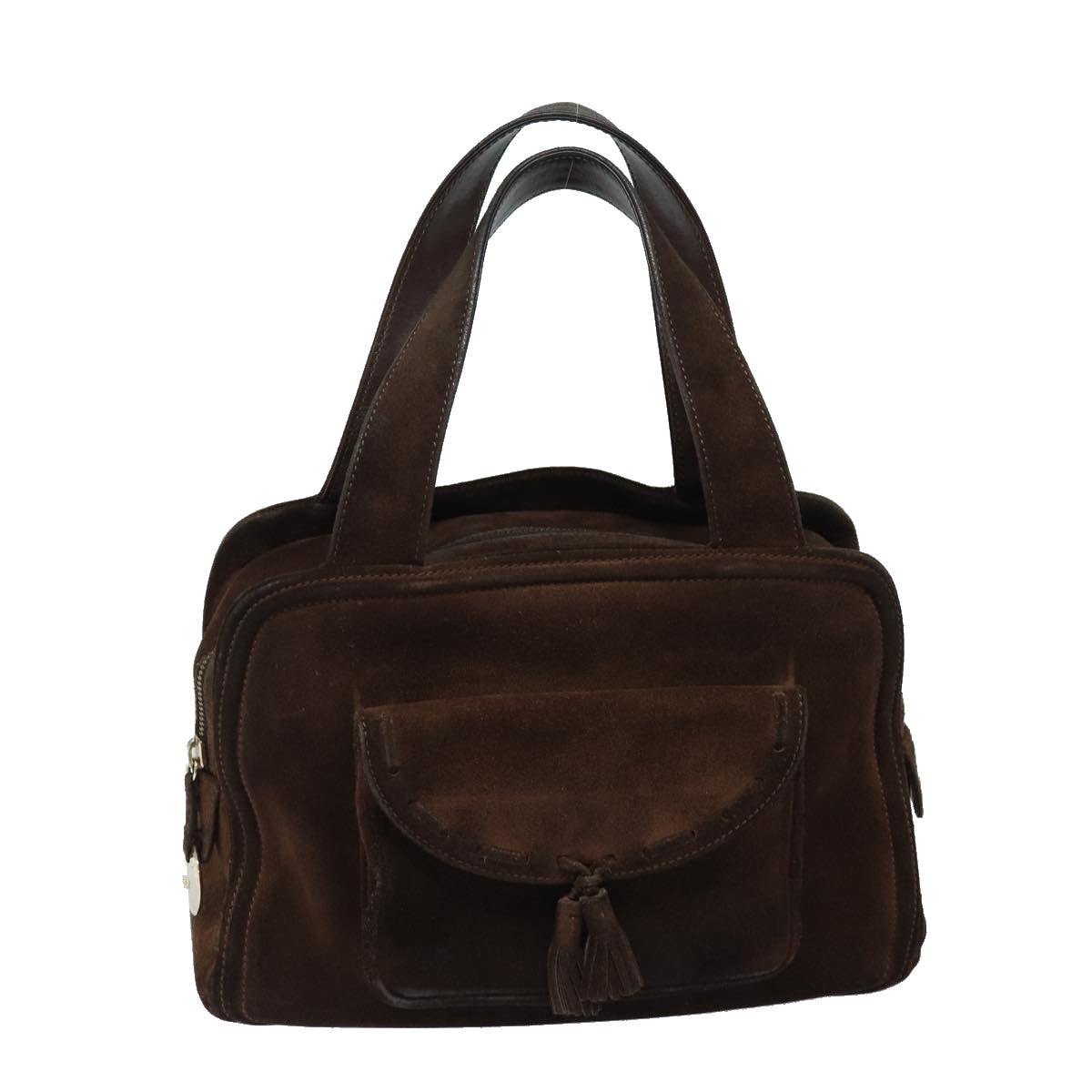 Luxury CELINE Hand Bag Suede Brown 80059