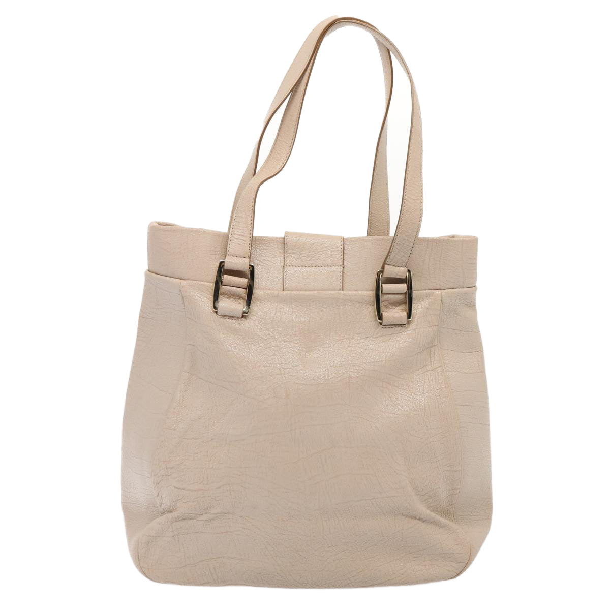 Luxury CELINE Shoulder Bag Leather Beige 80083
