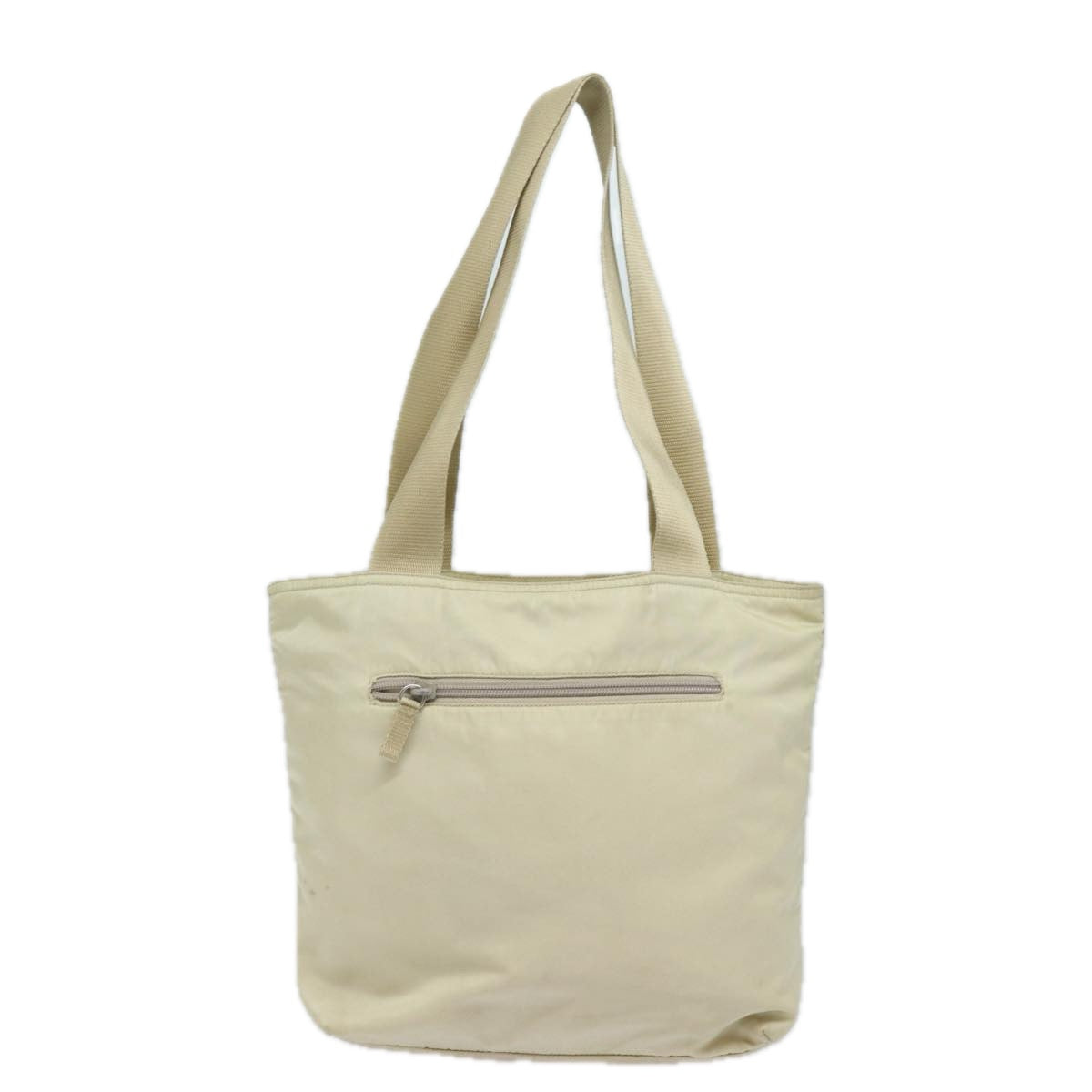 PRADA Nylon Tote Bag Beige Auth