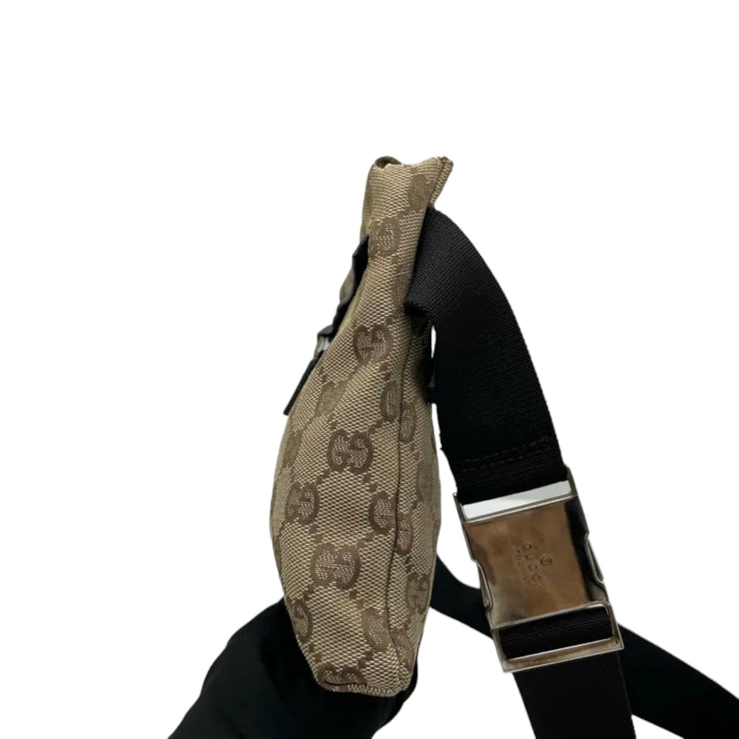 Gucci Monogram Leather Canvas Shoulder Bag