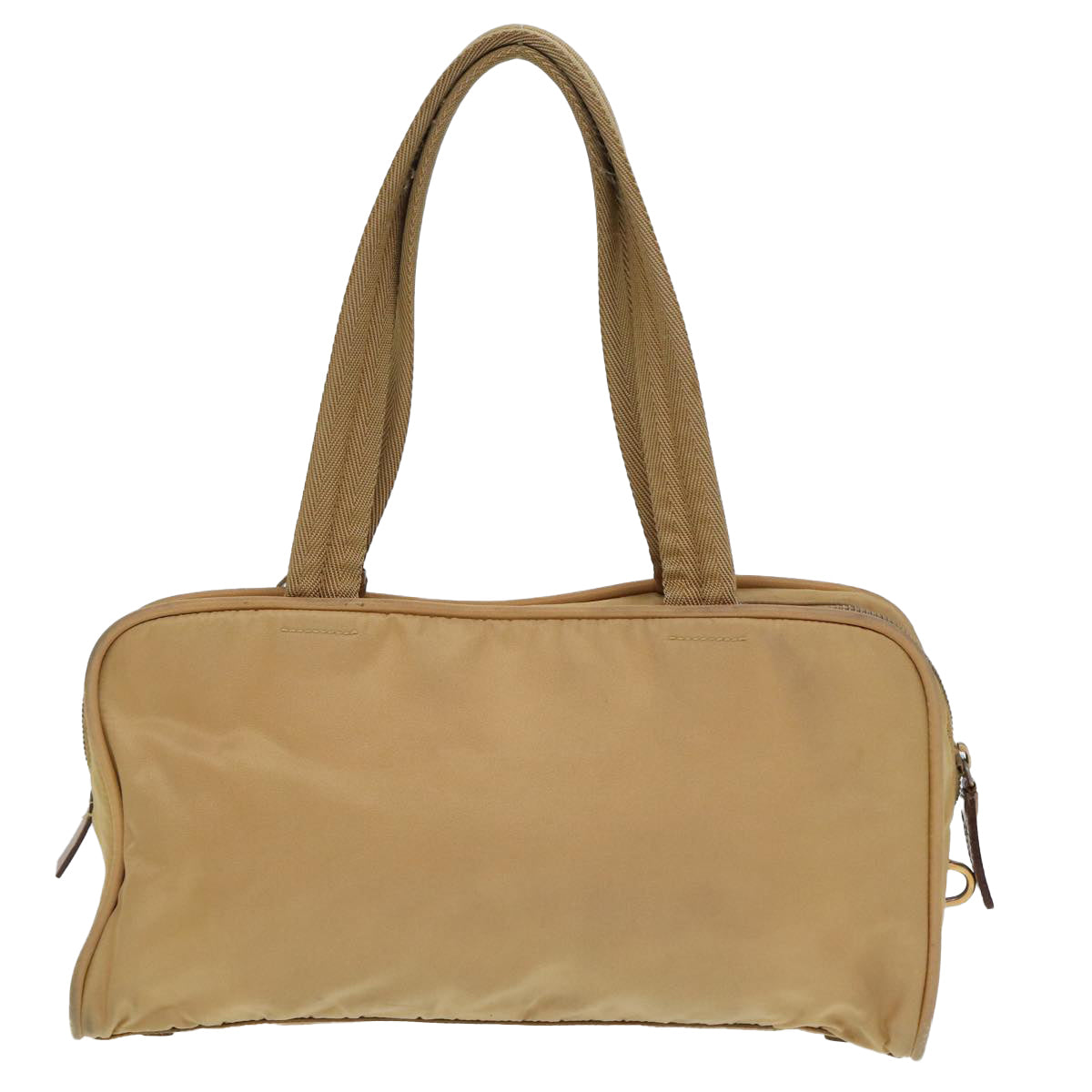 PRADA Nylon Hand Bag Beige Auth