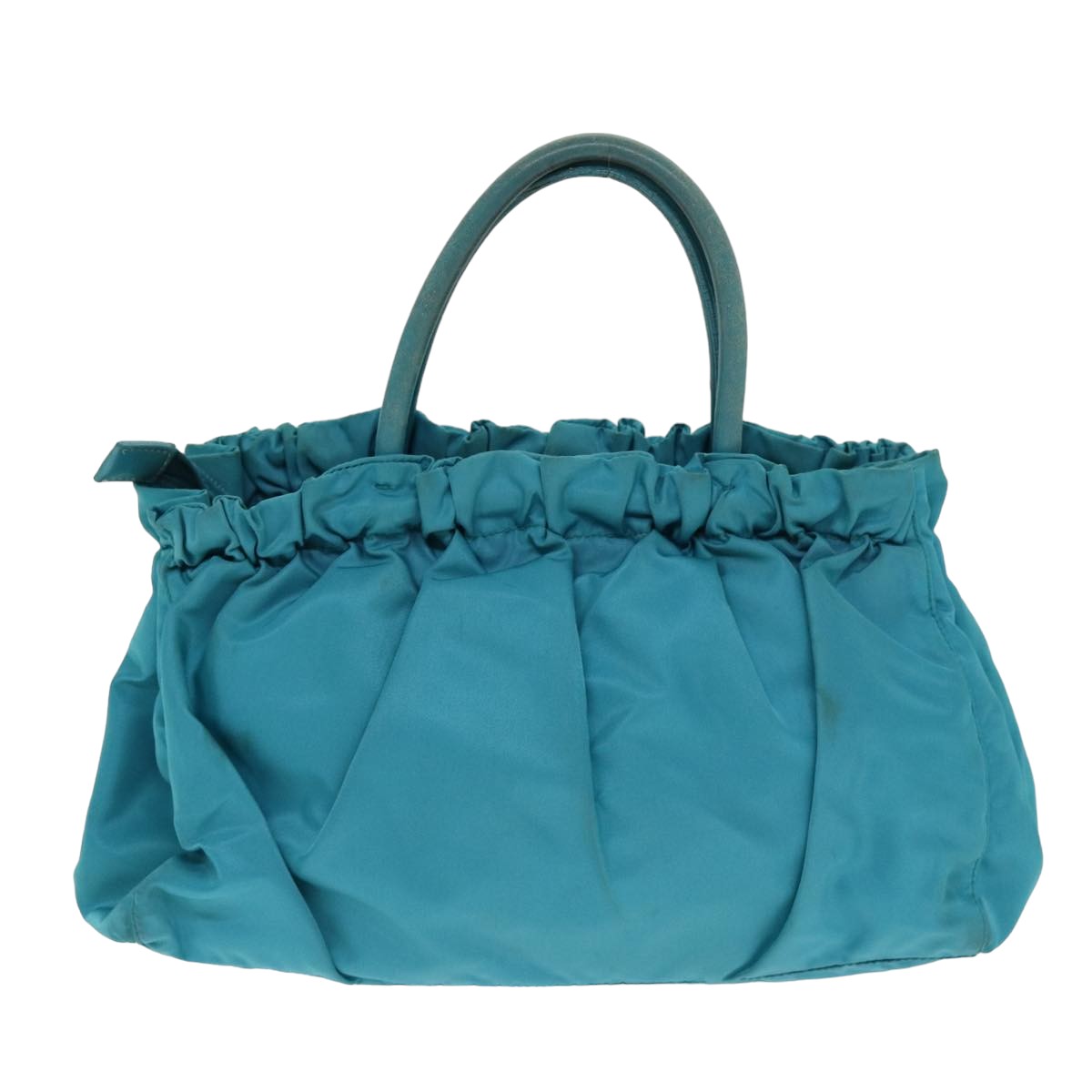 PRADA Nylon 2 Way Hand Bag Turquoise Blue Auth 80110