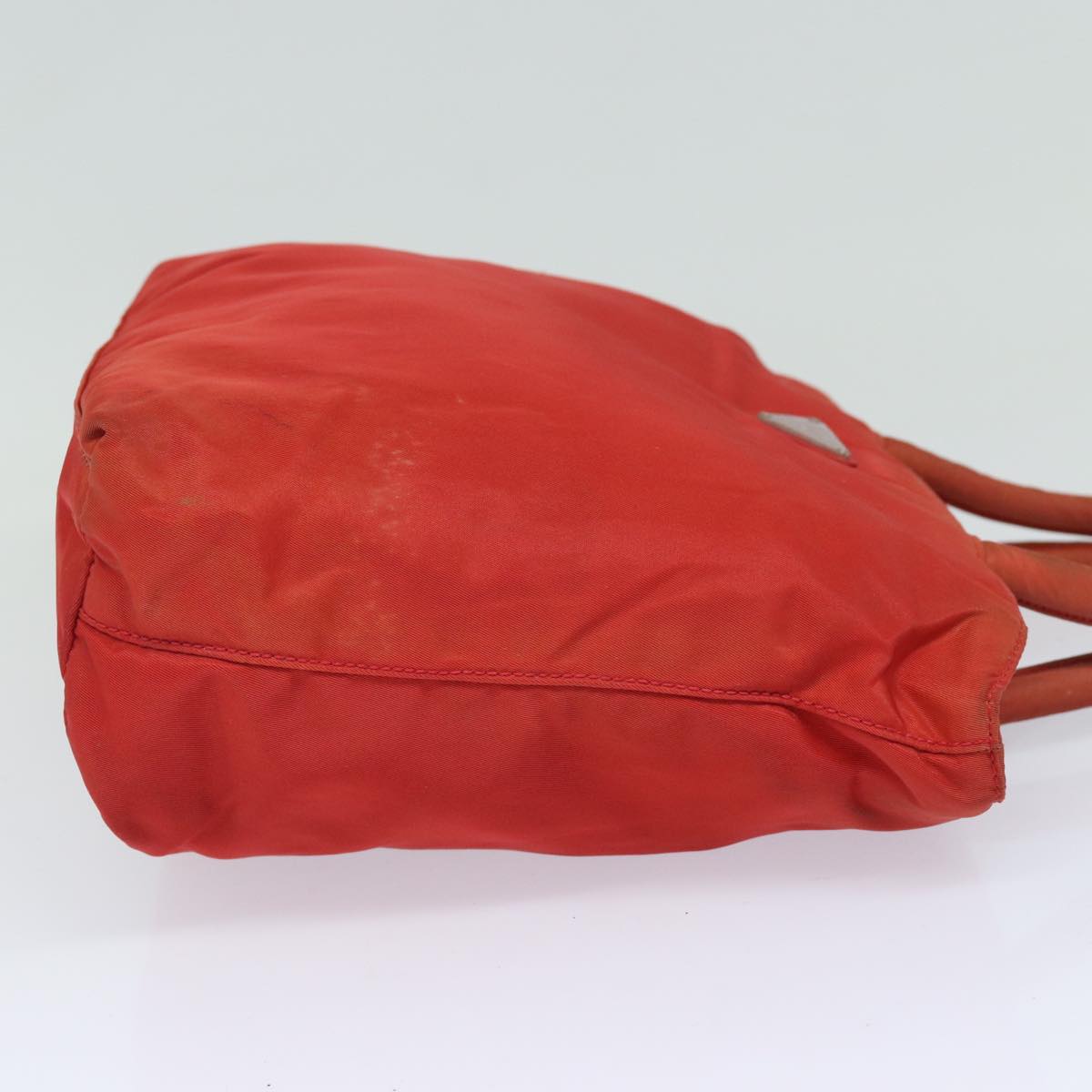 PRADA Nylon Hand Bag Red Auth