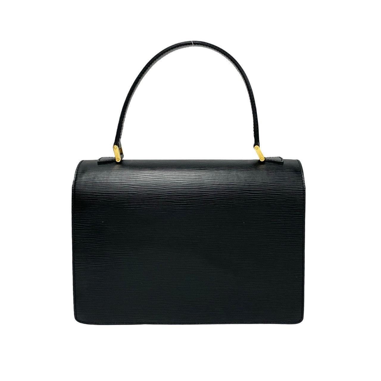 LOUIS VUITTON Handbag leather black Epi Concorde Women