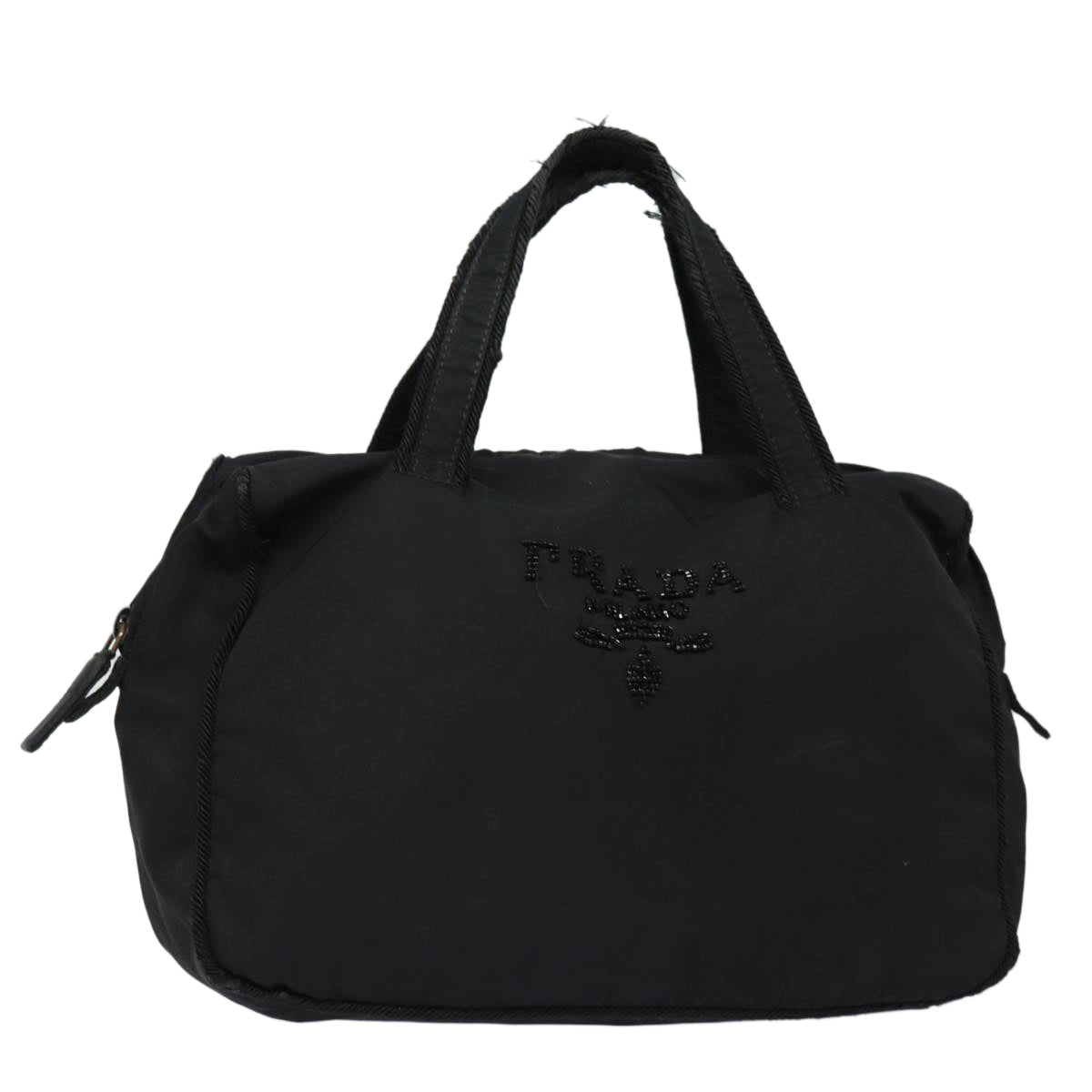 PRADA Hand Bag Nylon Black Auth