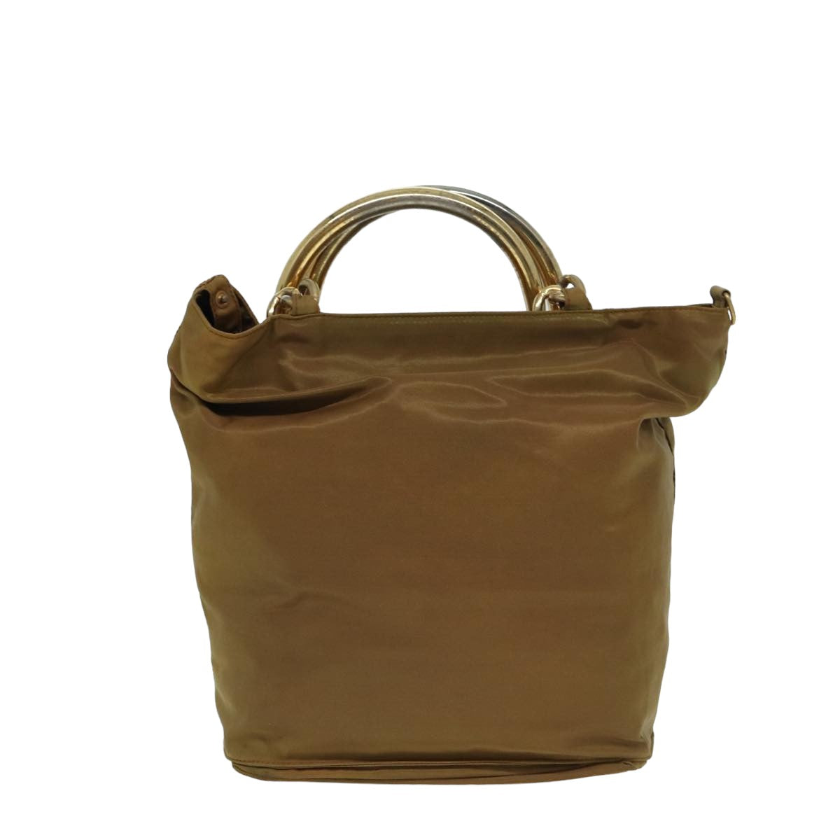 PRADA Shoulder Bag Nylon Brown Auth