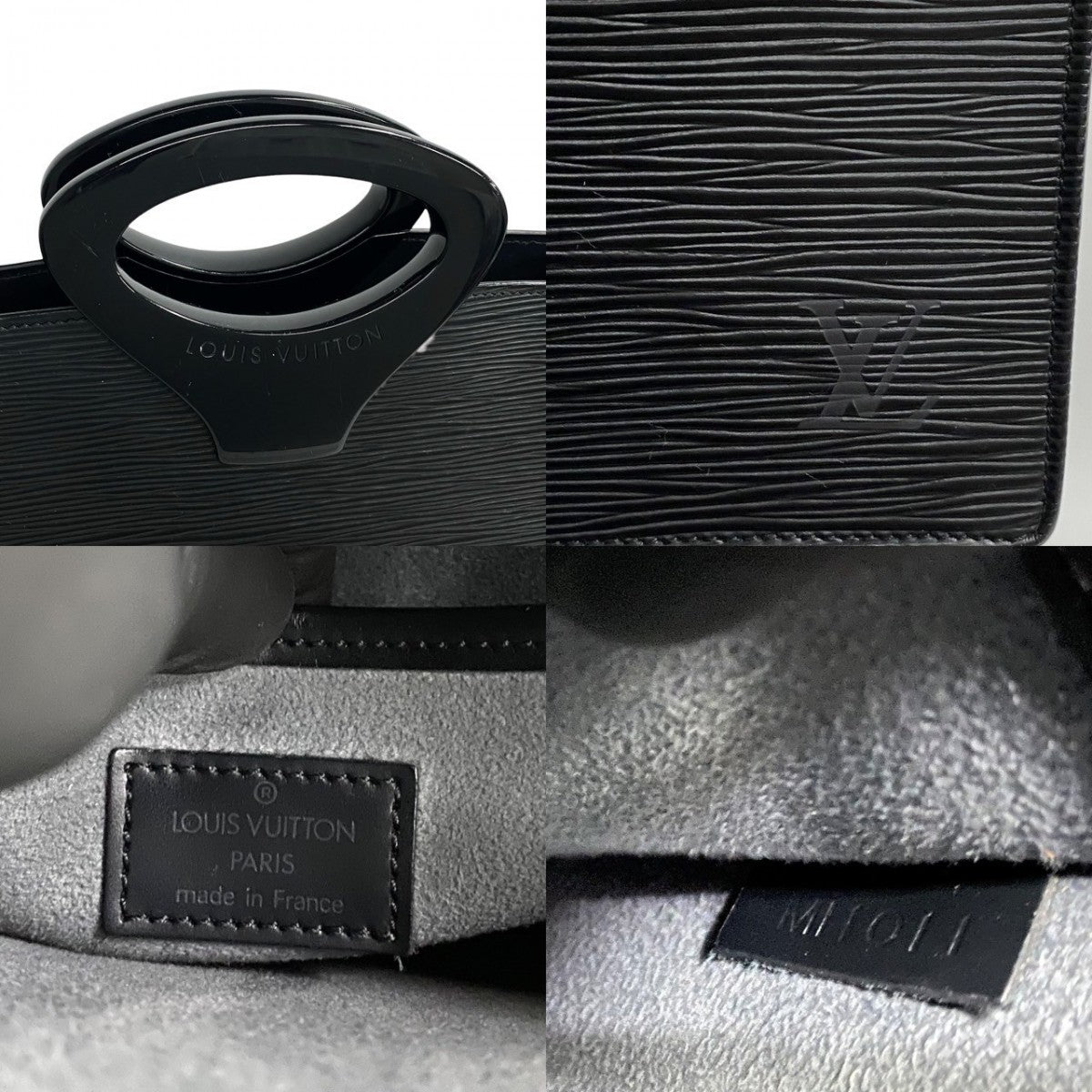 LOUIS VUITTON Handbag leather black Epi Ombre Women