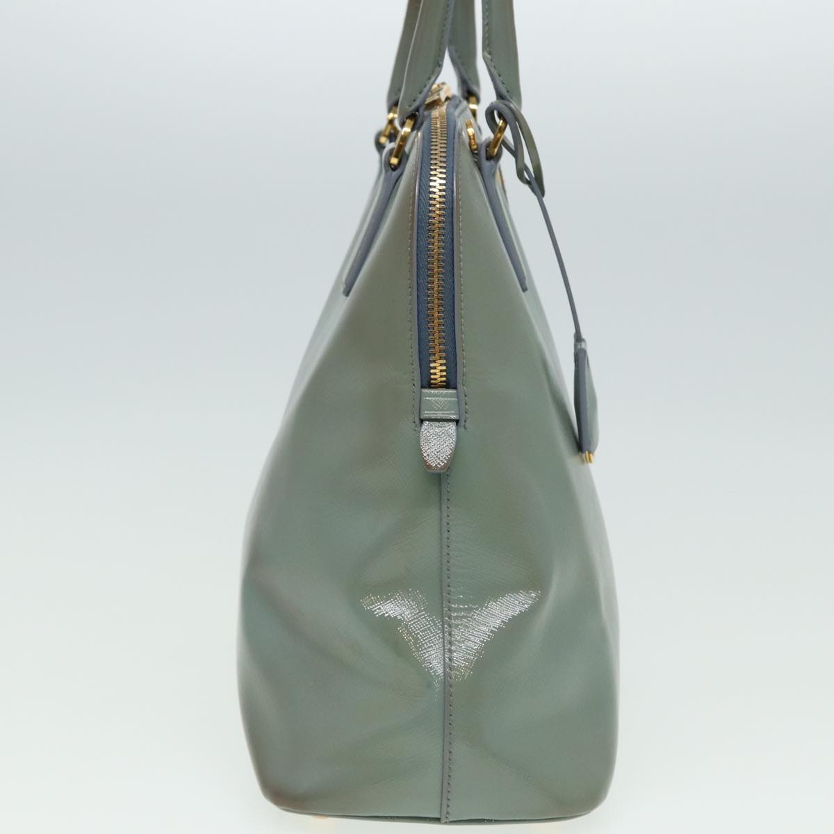PRADA Hand Bag Safiano leather 2way Blue Auth