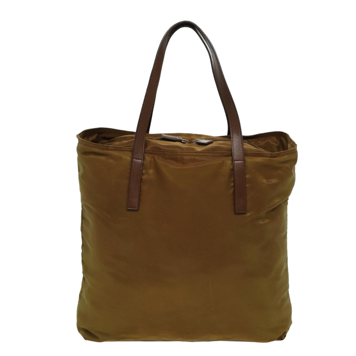 PRADA Shoulder Bag Nylon Khaki Auth