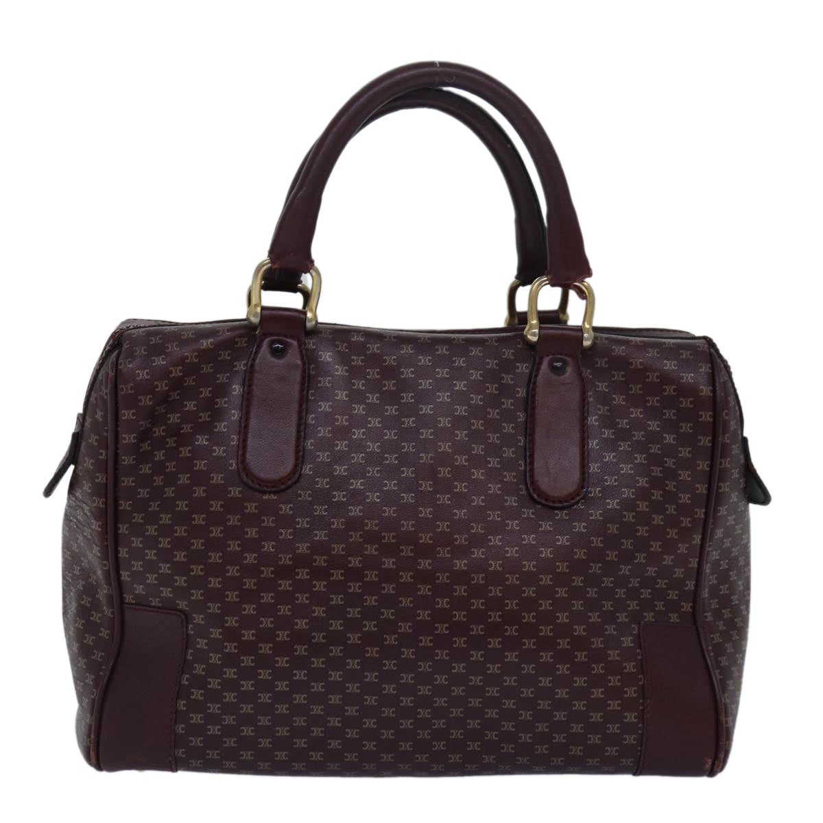 Luxury CELINE Macadam Canvas Hand Bag Red 80955