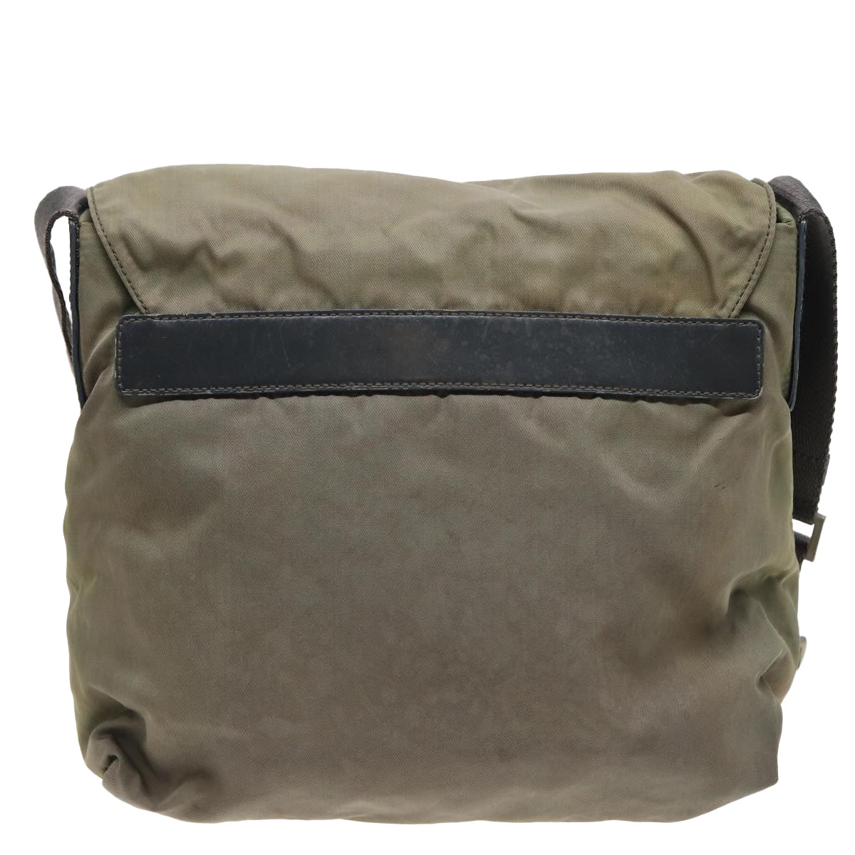 PRADA Shoulder Bag Nylon Khaki Auth