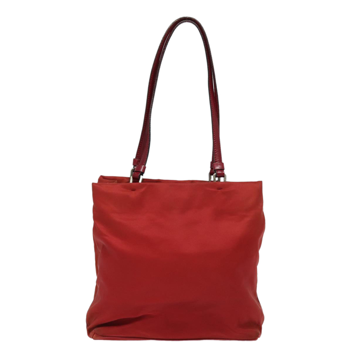 PRADA Hand Bag Nylon Red Auth