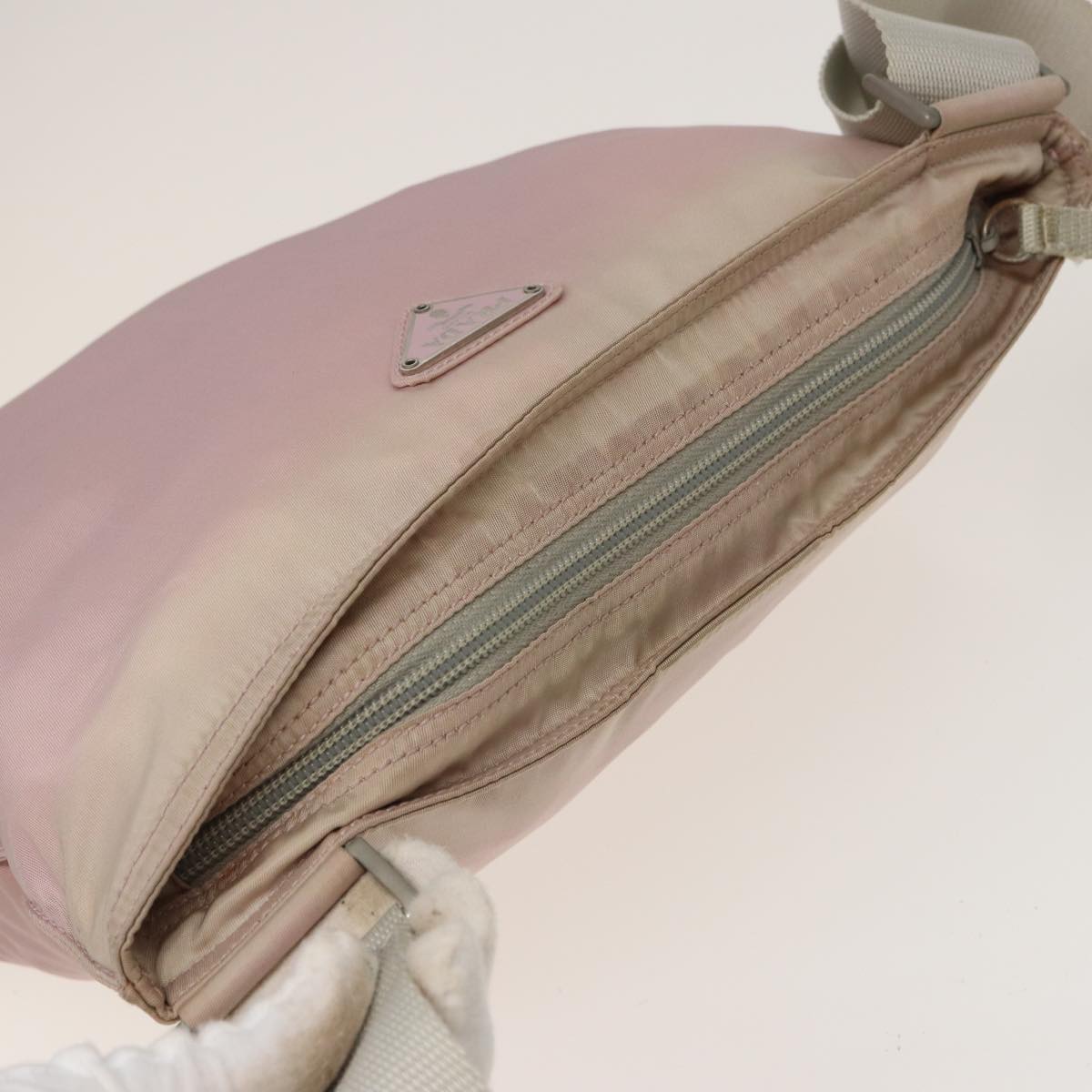 PRADA Shoulder Bag Nylon Pink Auth