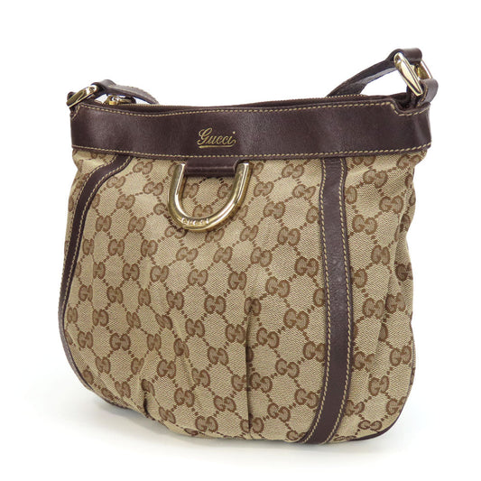 GUCCI Shoulder Bag 203257 GG canvas beige Abbey unisex(Unisex)