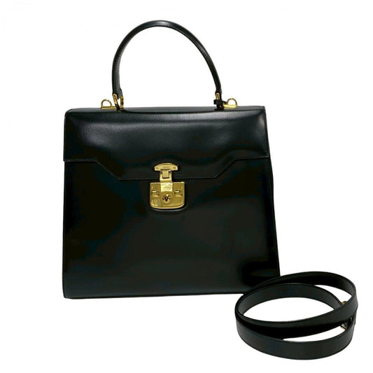 GUCCI Shoulder Bag Calfskin black Ready lock