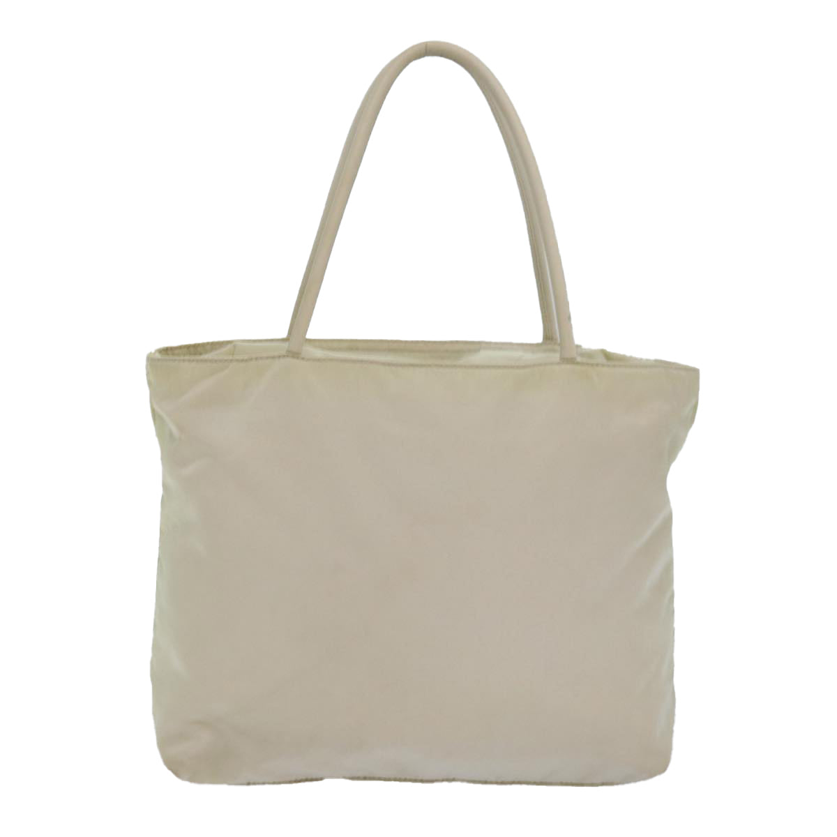 PRADA Tote Bag Nylon Beige Auth