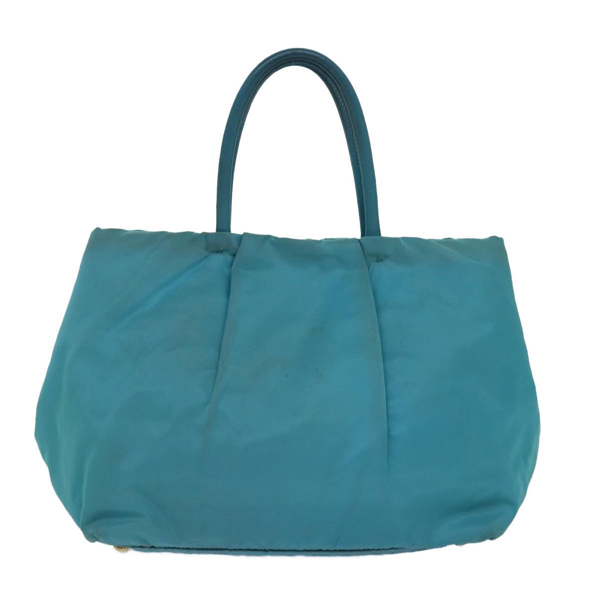PRADA Hand Bag Nylon Turquoise Blue Auth