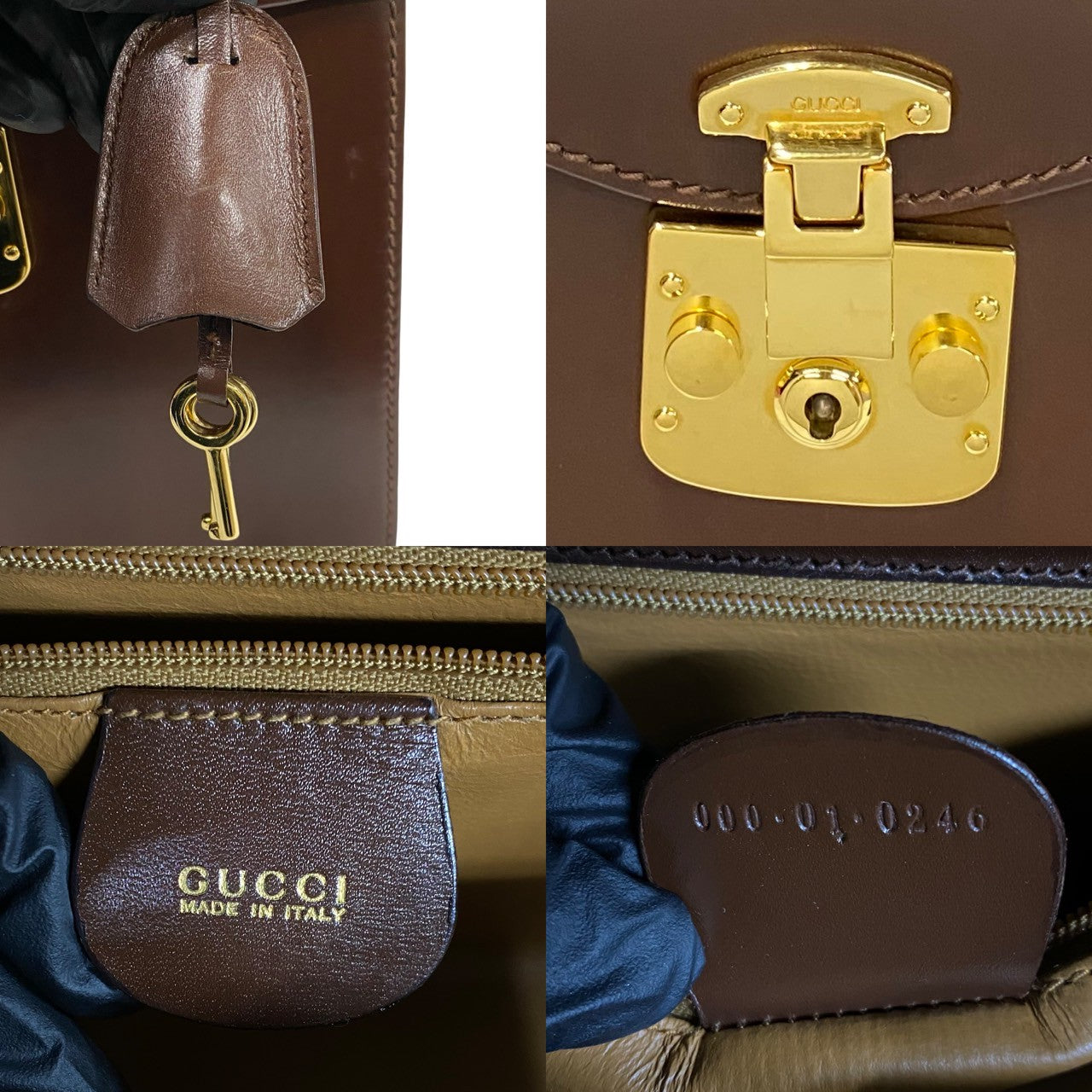 Gucci Lock Leather Handbag