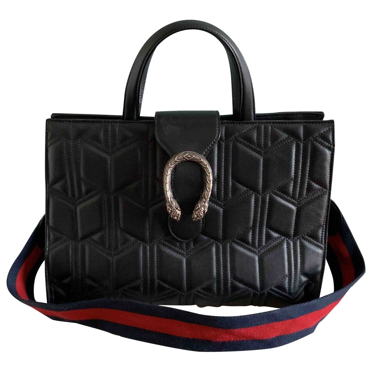 Gucci dionysus black leather handbag