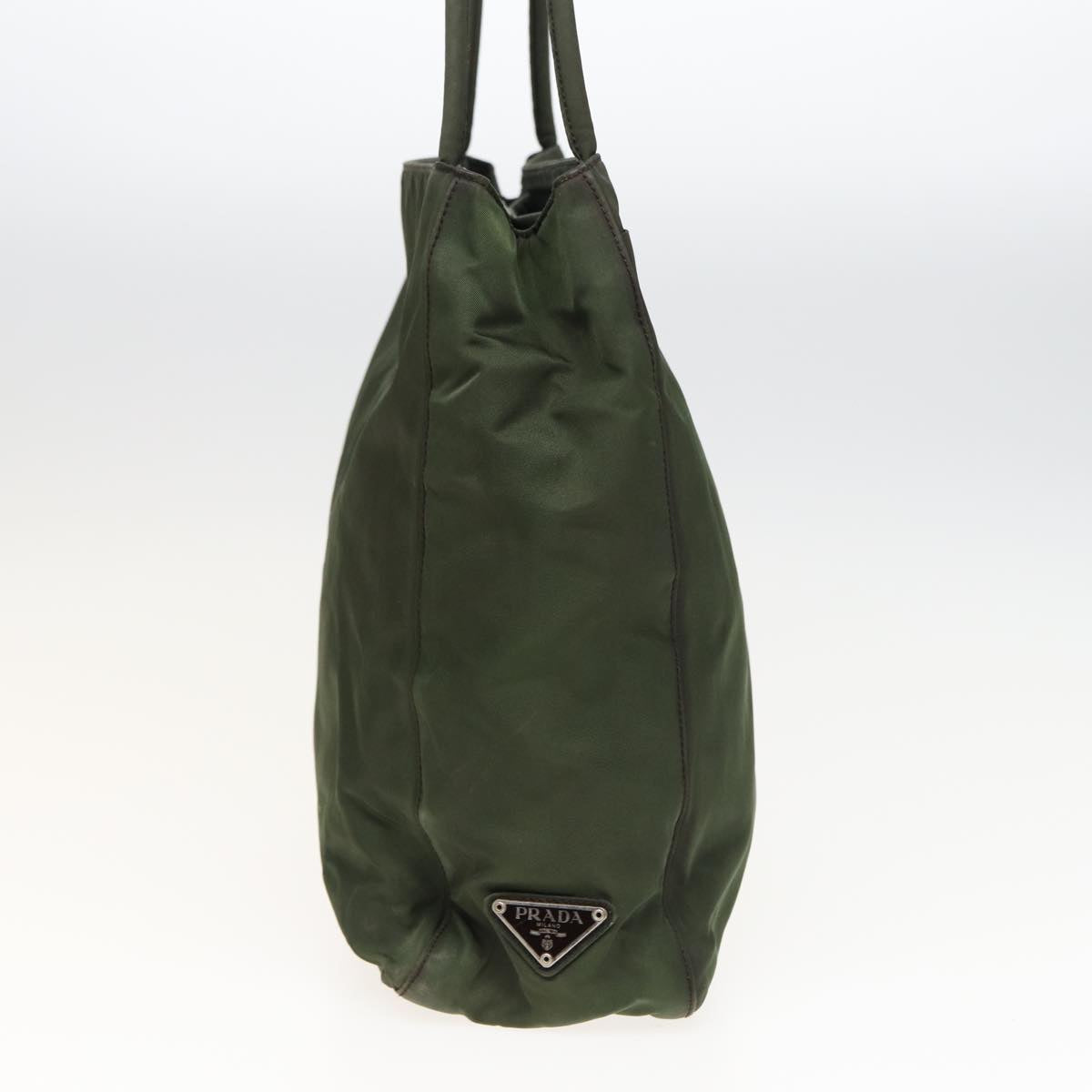 PRADA Shoulder Bag Nylon Khaki Auth