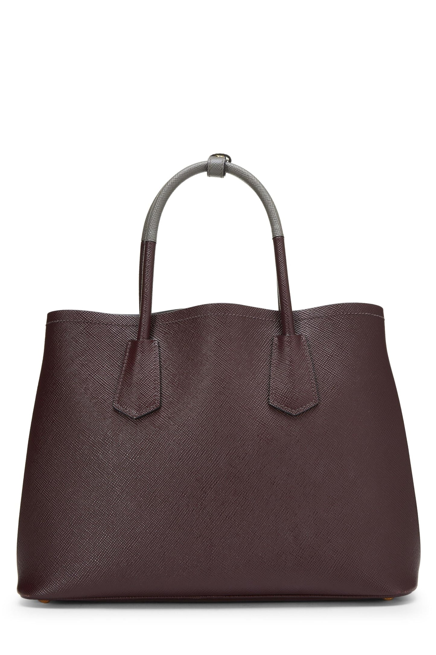 Prada, Purple Saffiano Double Bag Tote Medium, Purple