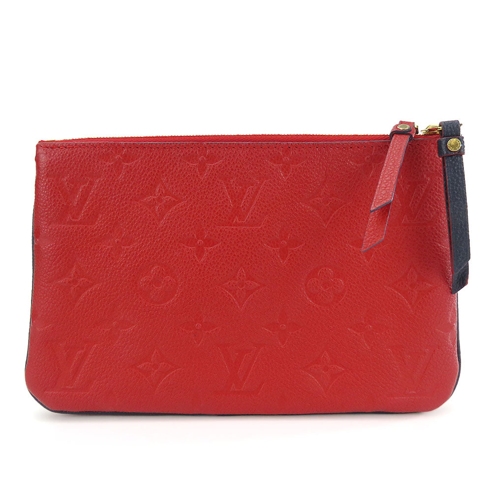 LOUIS VUITTON Shoulder Bag Monogram Ann Platt Navy Pochette double zip