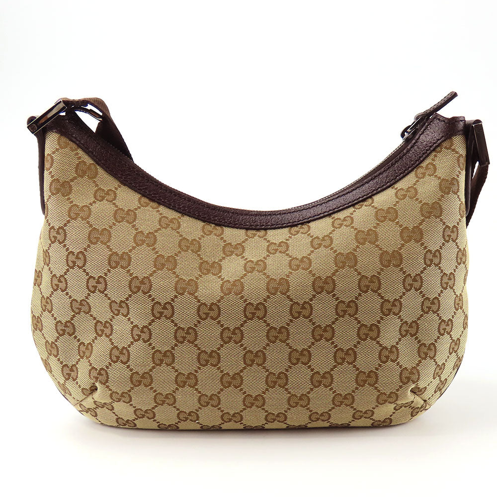 GUCCI Shoulder Bag 181092 GG canvas, leather beige Women