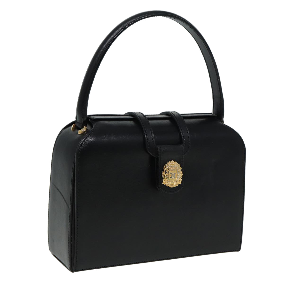 Luxury CELINE Hand Bag Leather Black 81877