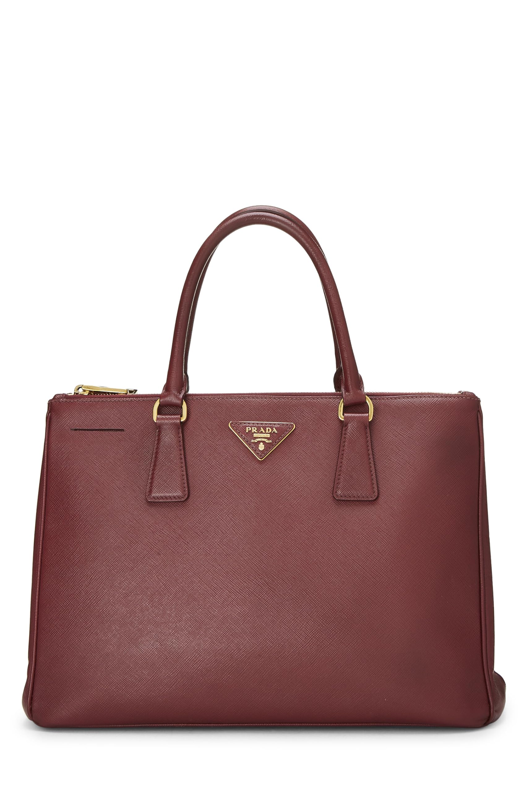 Prada, Burgundy Saffiano Executive Tote Medium, Burgundy