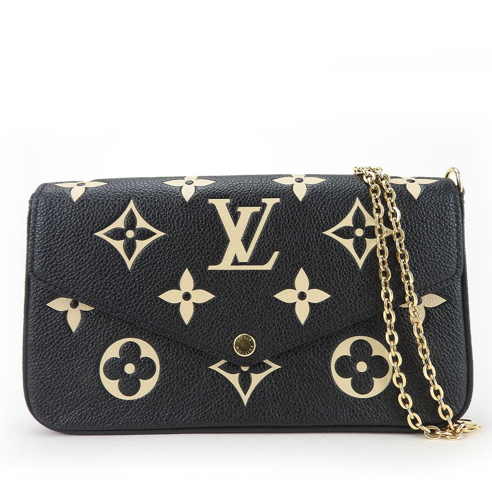 LOUIS VUITTON Shoulder Bag Monogram Ann Platt black Pochette Felice