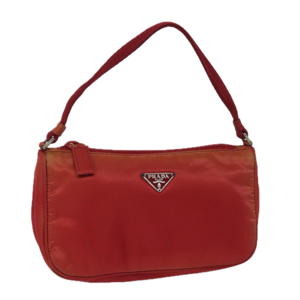 PRADA Accessory Pouch Nylon Red Auth Luxury Handbag