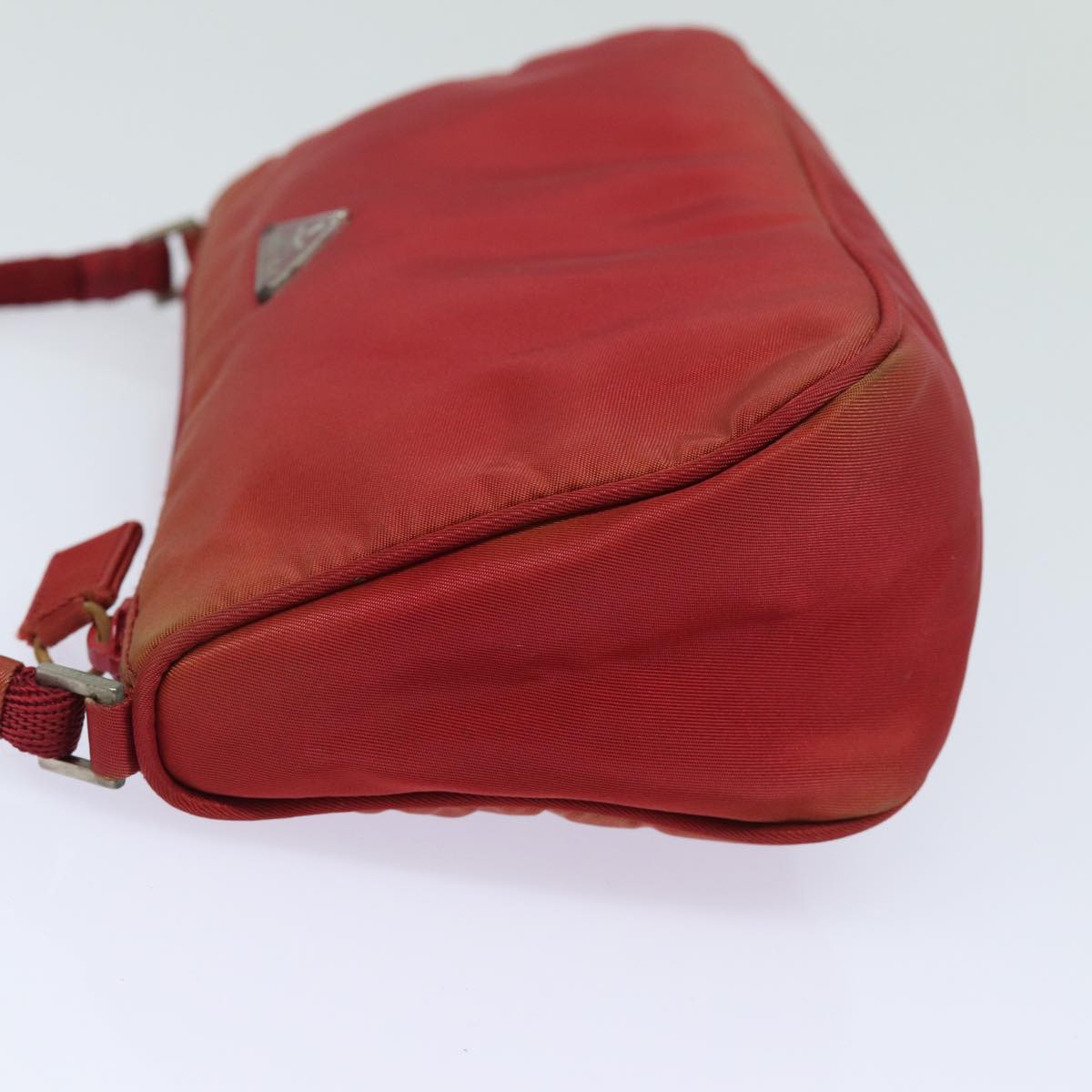 PRADA Accessory Pouch Nylon Red Auth Luxury Handbag