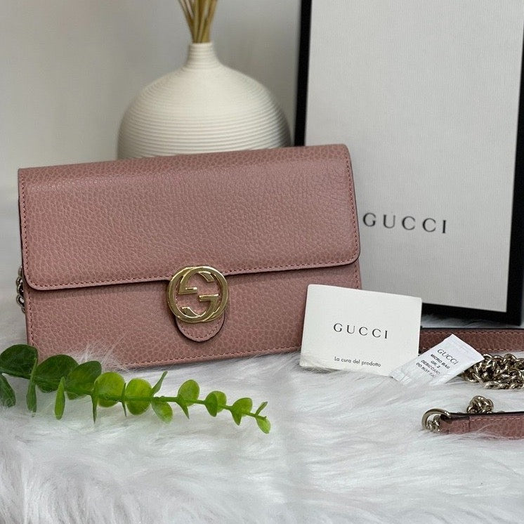 Gucci Chain Leather Crossbody