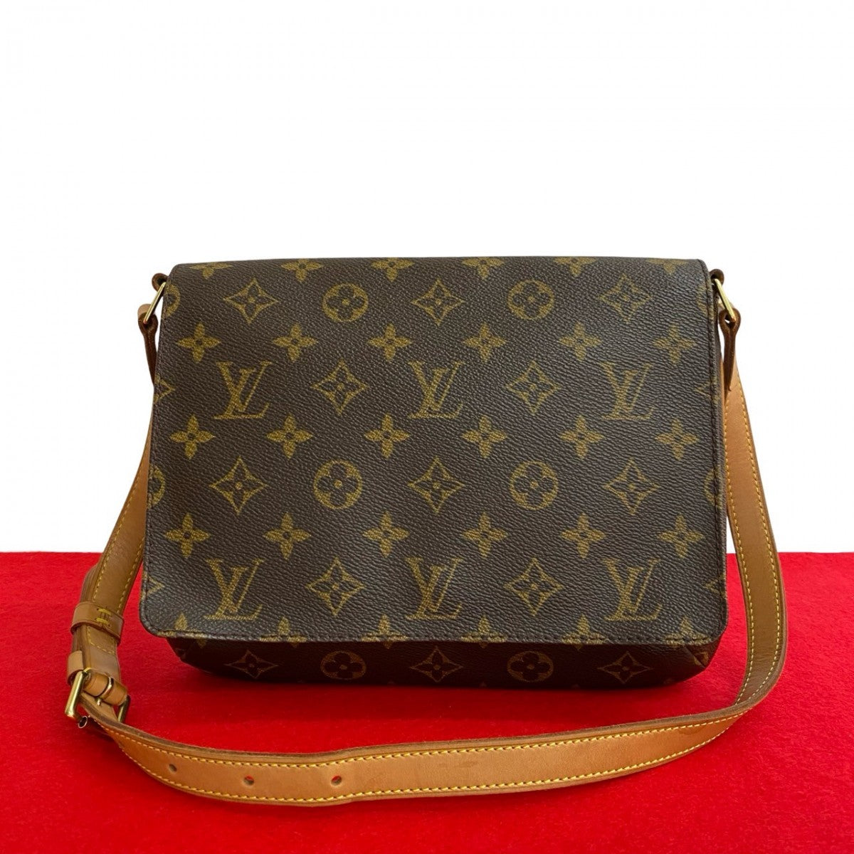LOUIS VUITTON Shoulder Bag Epi Leather Brown Monogram Mtte tango short Women