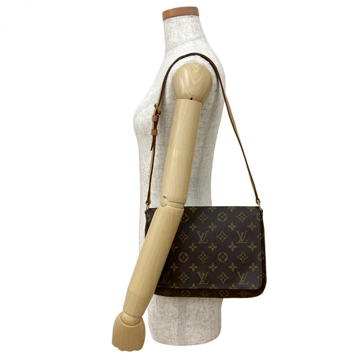LOUIS VUITTON Shoulder Bag Epi Leather Brown Monogram Mtte tango short Women
