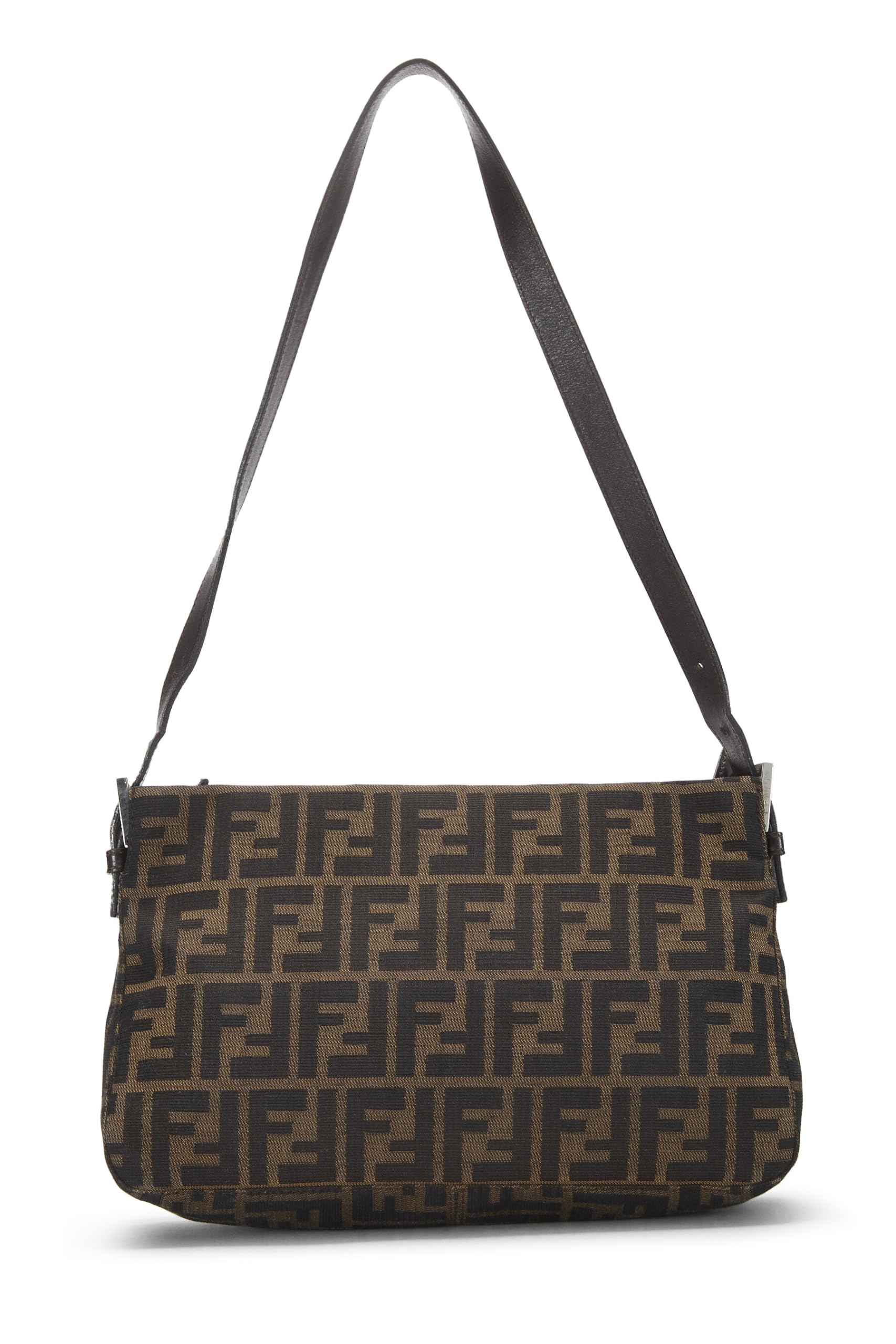 Fendi, Brown Zucca Canvas Shoulder Bag, Brown