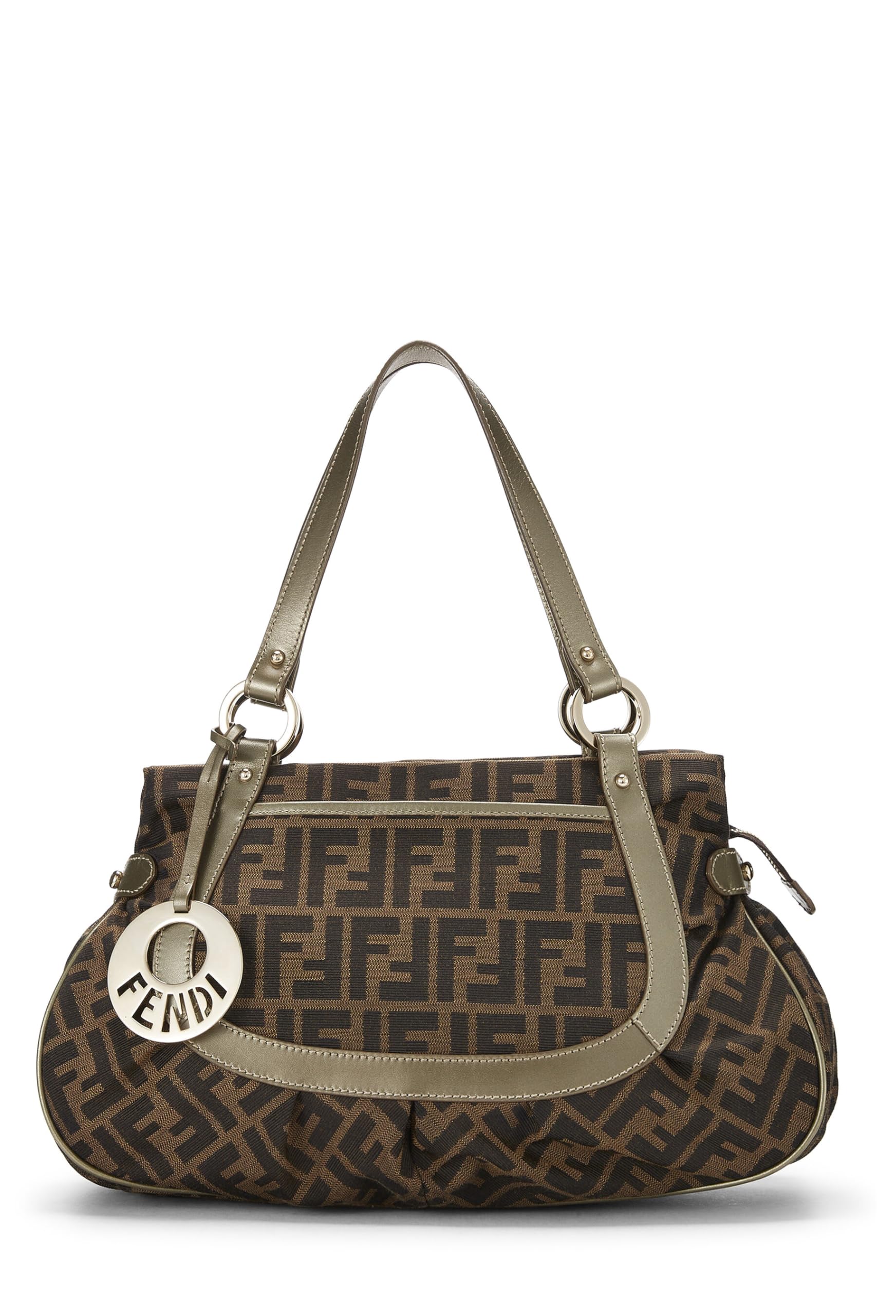 Fendi, Brown Zucca Canvas Chef Medium, Silver