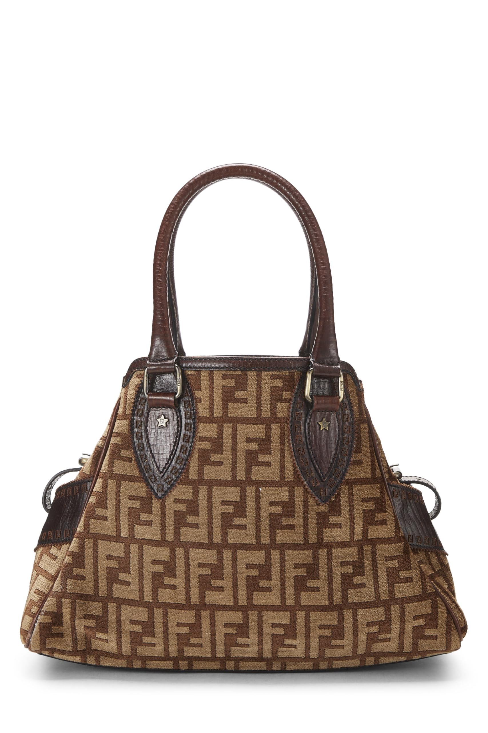 Fendi, Brown Zucca Velour Bag Du Jour Medium, Brown