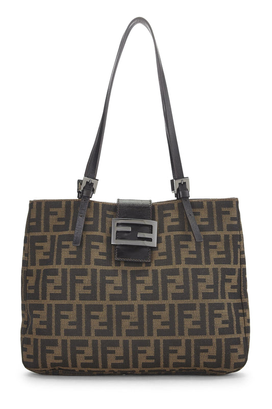 Fendi, Blrown Zucca Canvas Tote Small, Brown