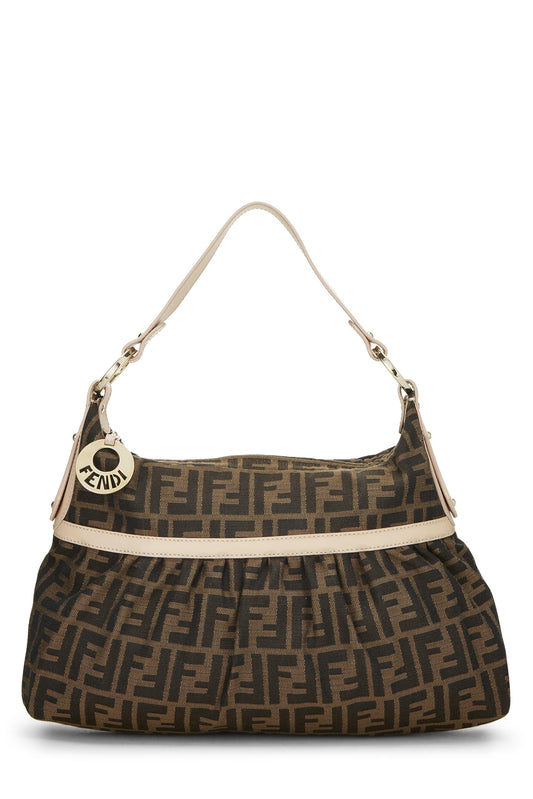 Fendi, Pink Zucca Canvas Chef Hobo, Pink