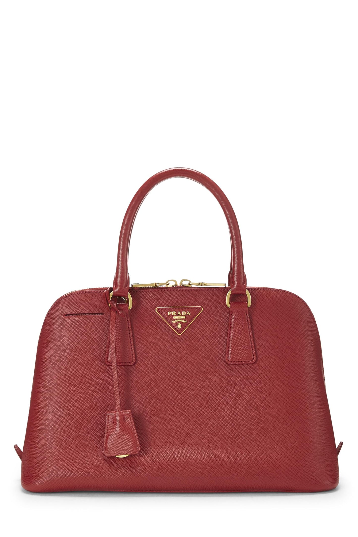 Prada, Red Saffiano Promenade Small, Red Luxury Handbag