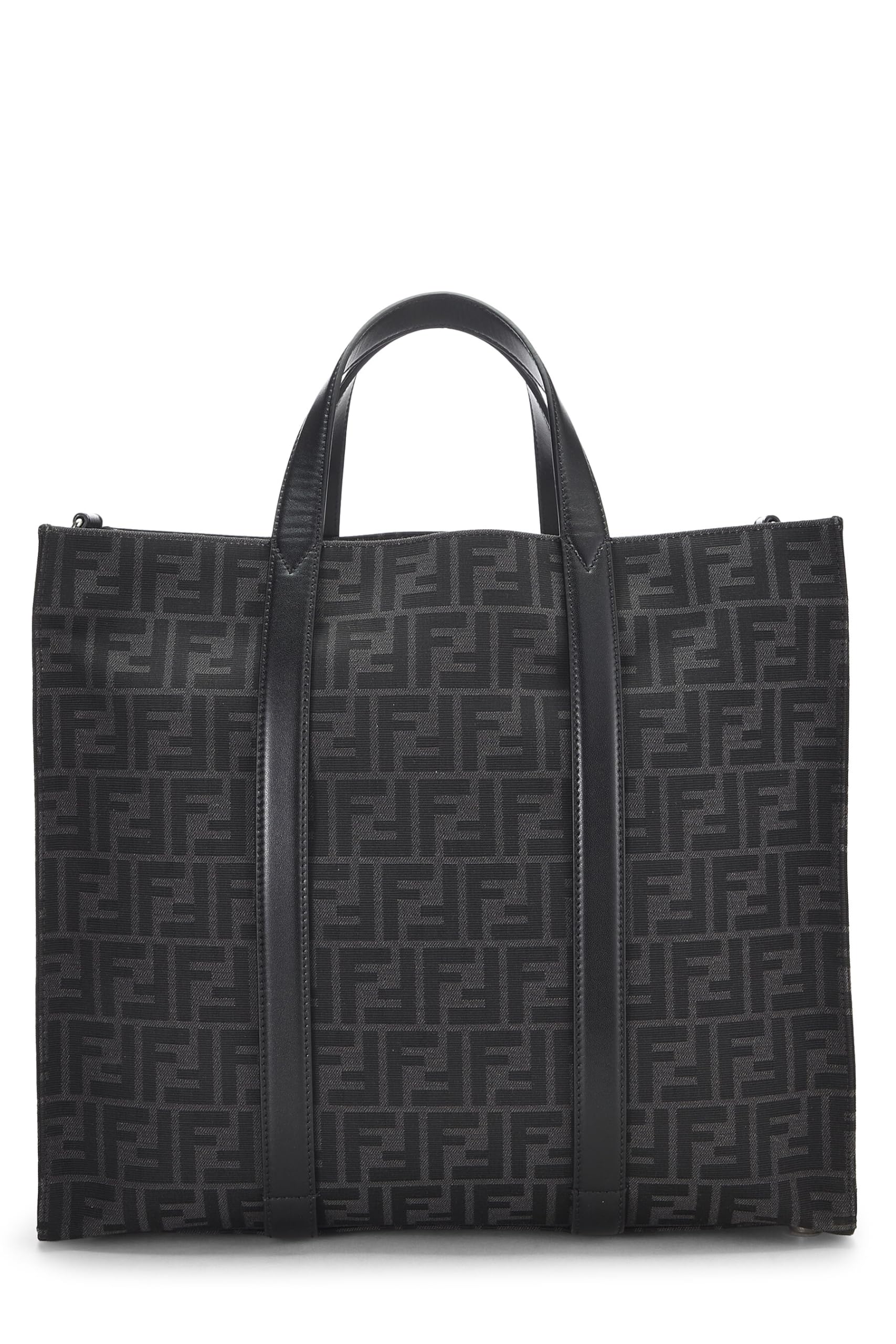 Fendi, Black Zucca Canvas Shopping Tote, Black