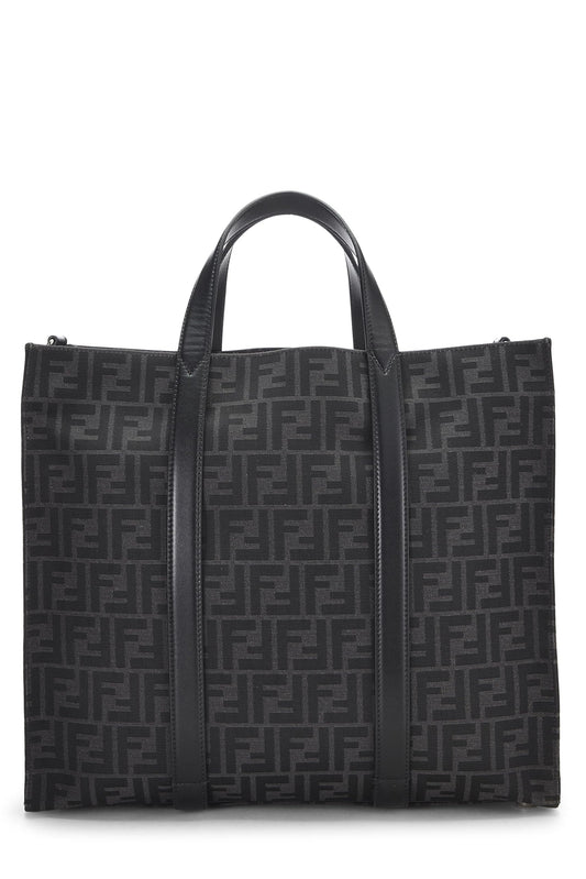 Fendi, Black Zucca Canvas Shopping Tote, Black