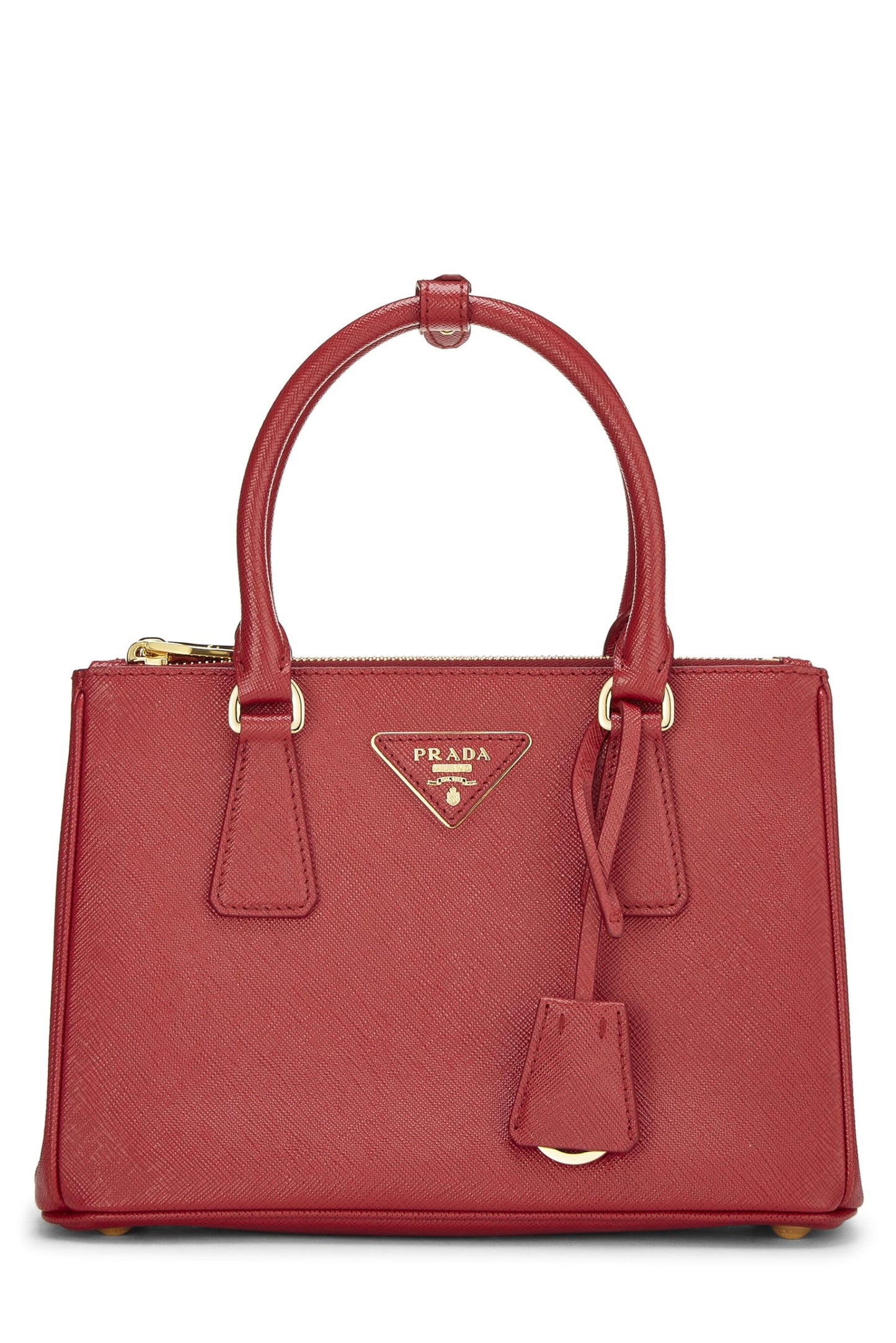 Prada, Red Saffiano Galleria Tote Small, Red