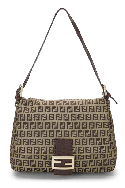 Fendi, Brown Zucchino Canvas Mama, Brown